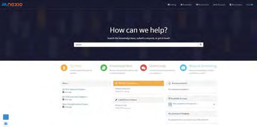 Nexio customer support portal